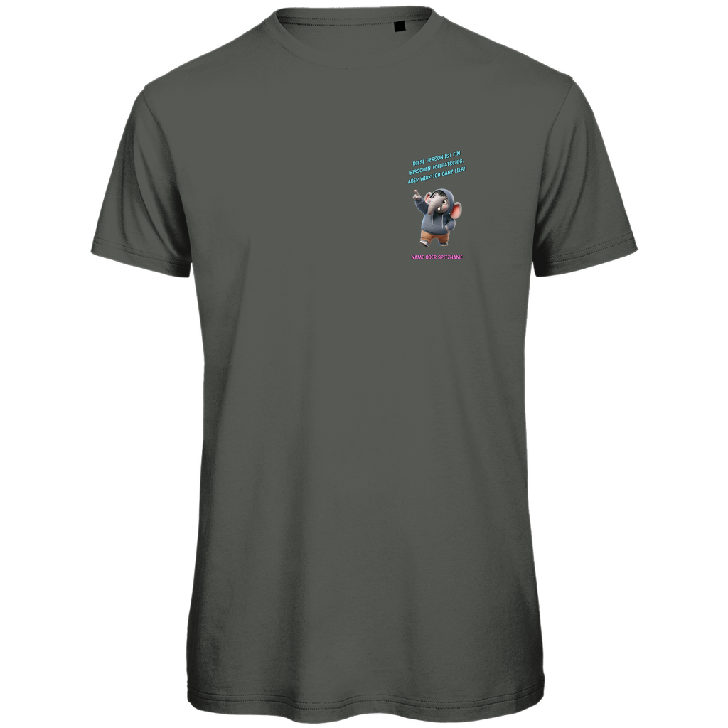 Modell Niko * Elnika Herren Bio T-Shirt * Tollpatschig aber lieb