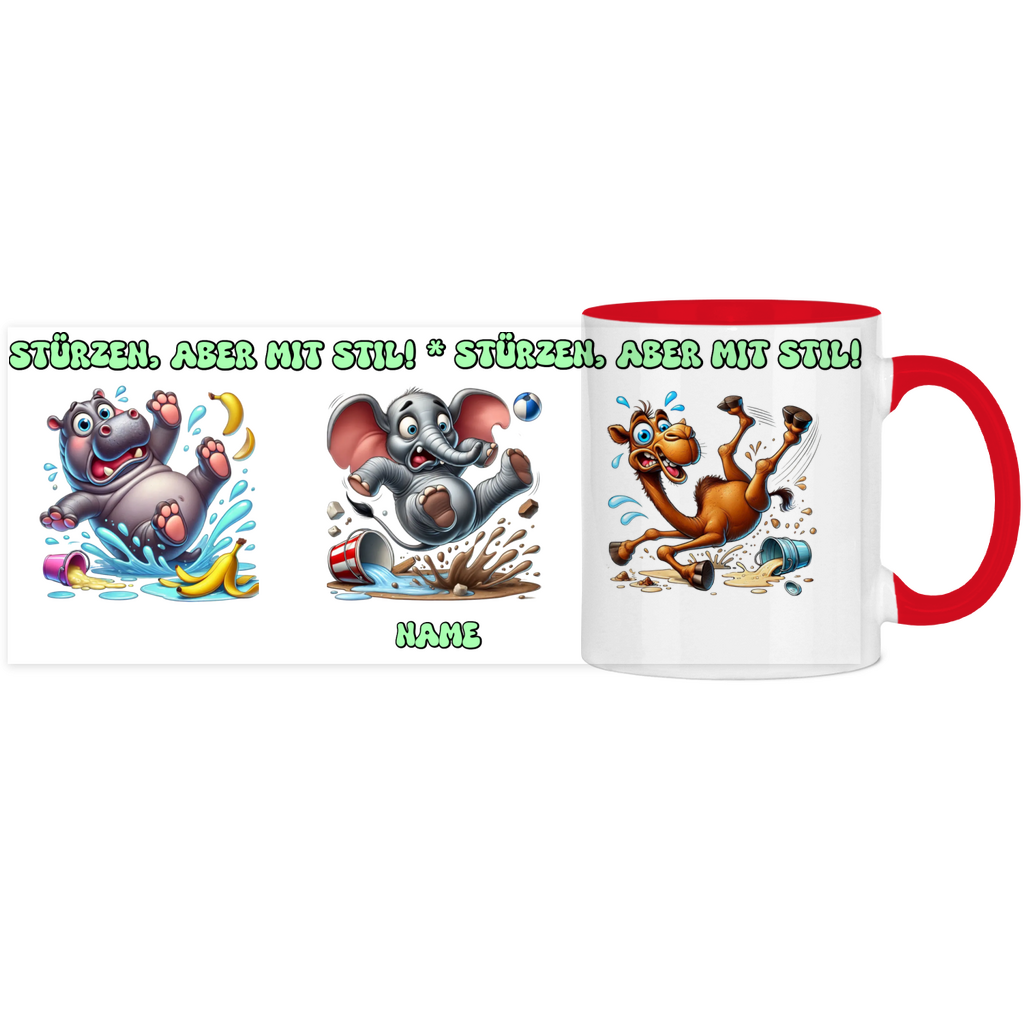 Elnika Panorama Tasse zweifarbig - Stürzen, aber mit Stil!