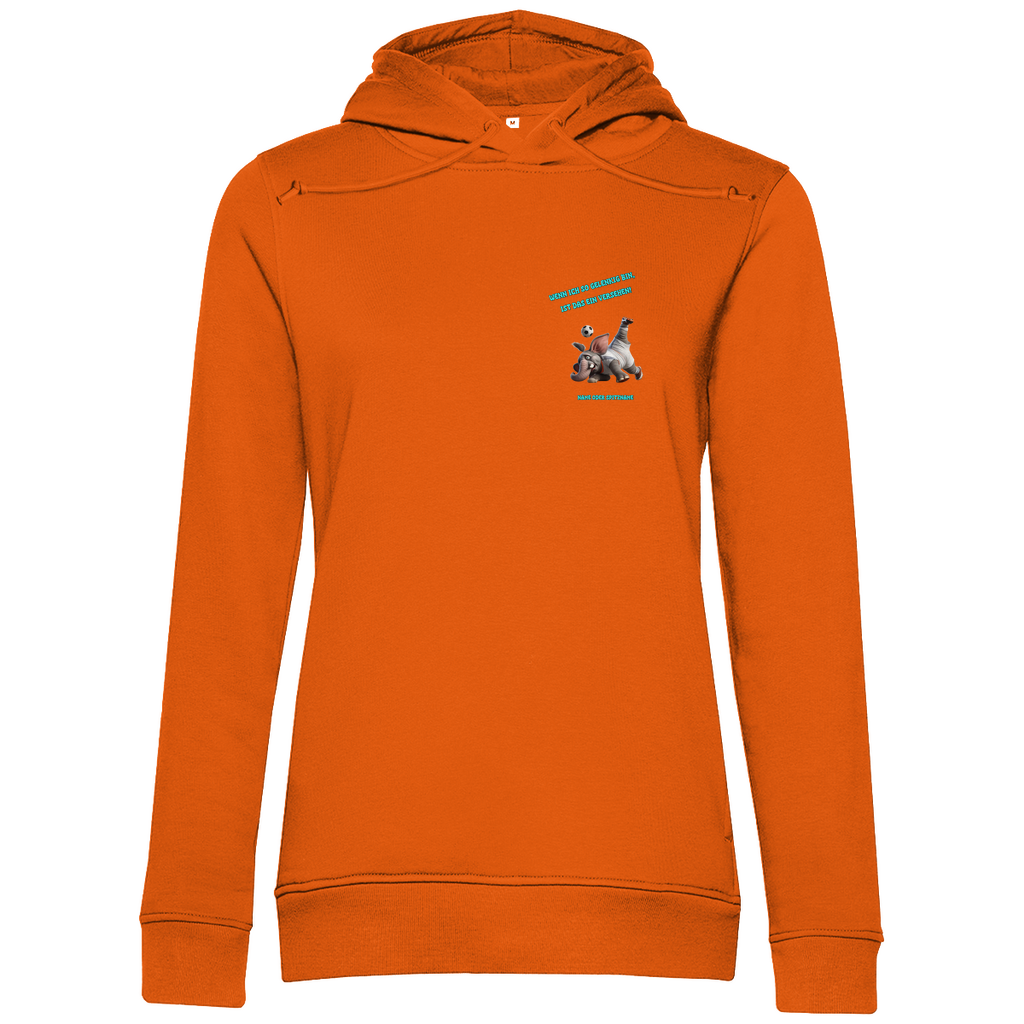 Modell Elvira  * Damen Bio Hoodie  * Fussball