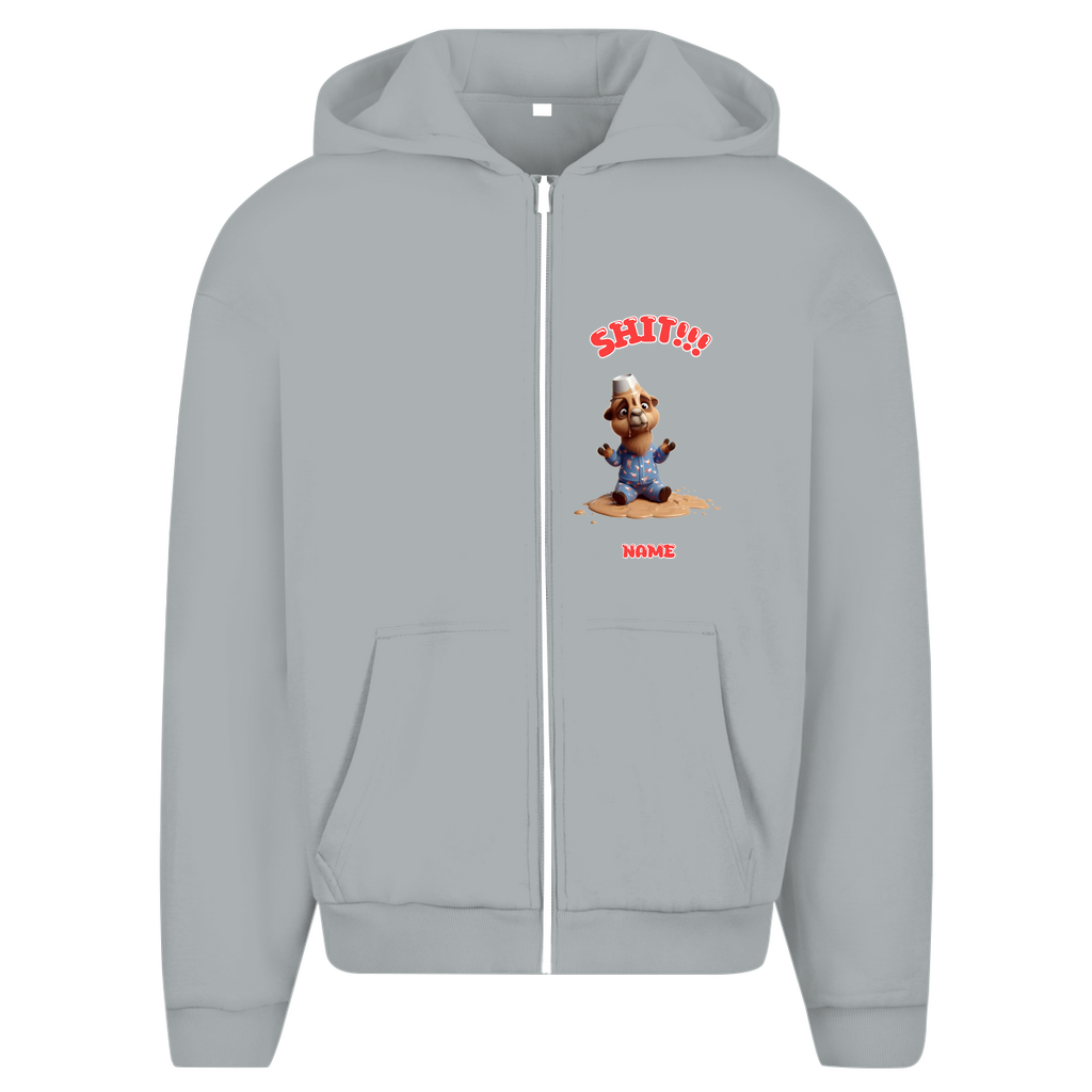 Modell Erna * Elnika Oversize Zipper Hoodie * Shit!