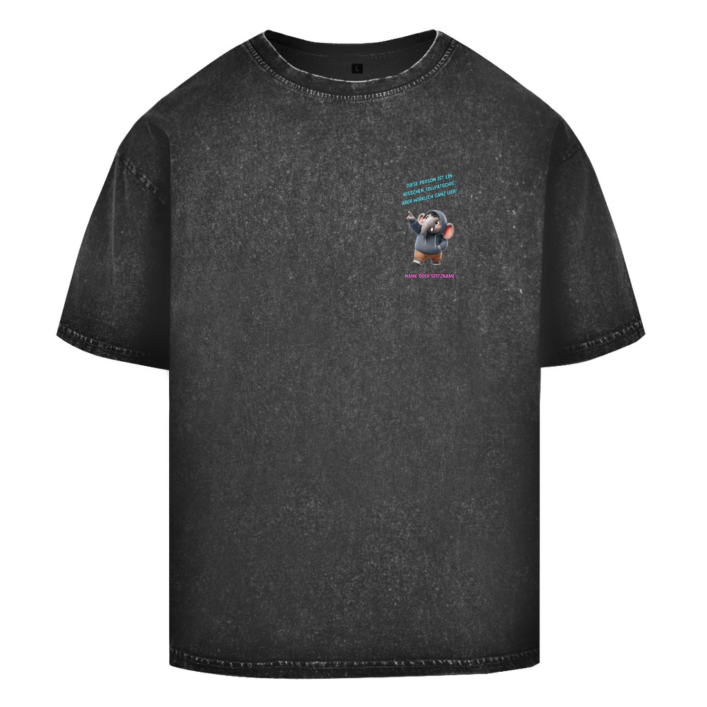 Modell Karsten * Elnika Oversize Washed T-Shirt * Tollpatschig aber lieb