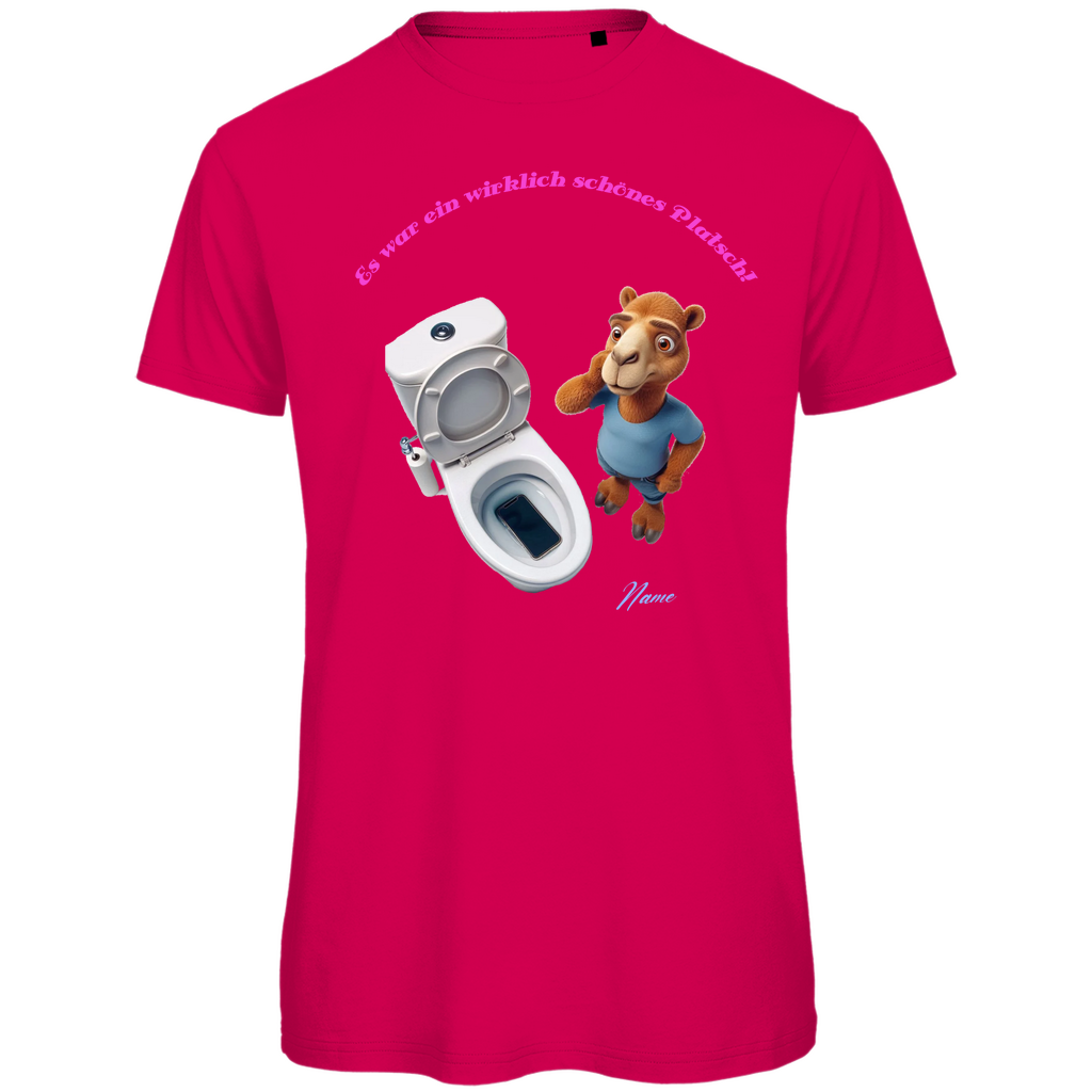 Modell Niko * Elnika Herren Bio T-Shirt * Handy im Klo