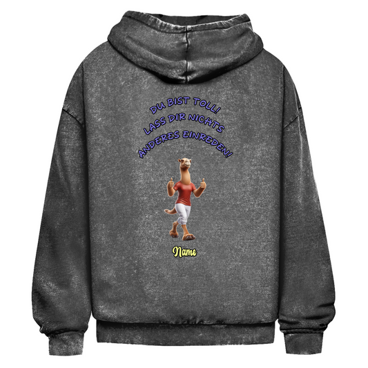Modell Nicole * Elnika Oversize Washed Hoodie * Du bist toll