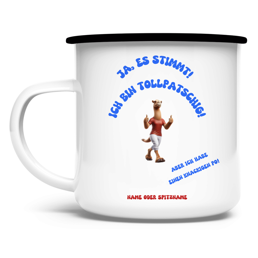 Elnika Emaille Tasse * knackiger Po
