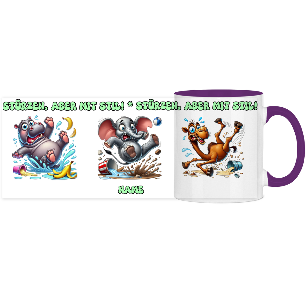 Elnika Panorama Tasse zweifarbig - Stürzen, aber mit Stil!