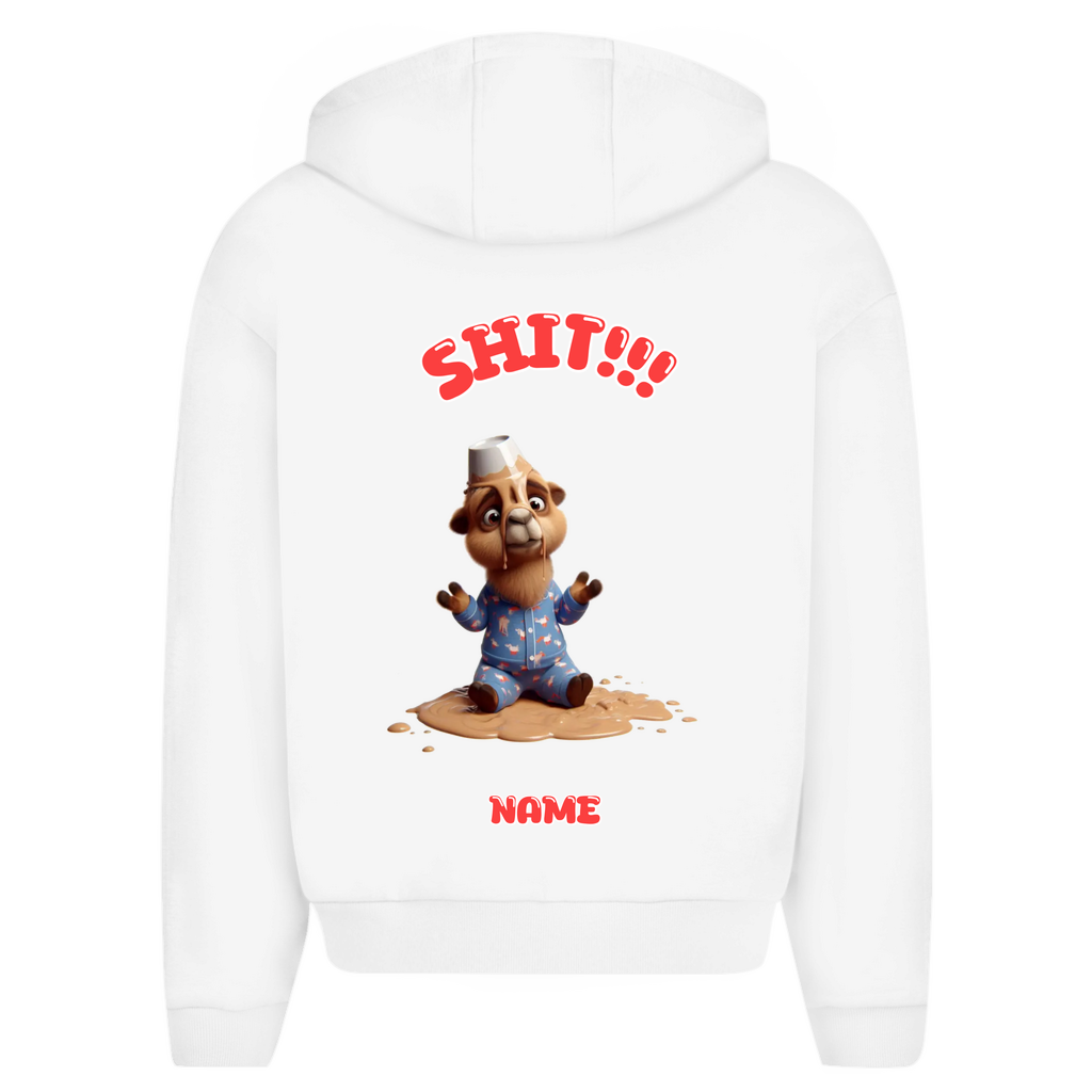 Modell Erna * Elnika Oversize Zipper Hoodie * Shit!