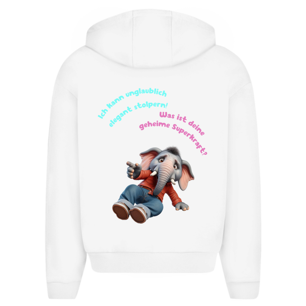 Modell Erna * Elnika Oversize Zipper Hoodie * Elegant Stolpern