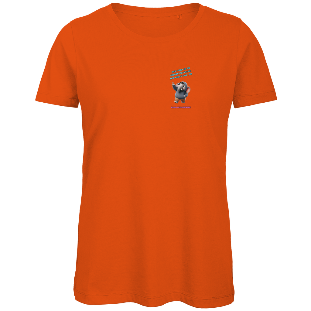 Modell Elfriede - Elnika Damen Bio T-Shirt - Tollpatschig aber lieb
