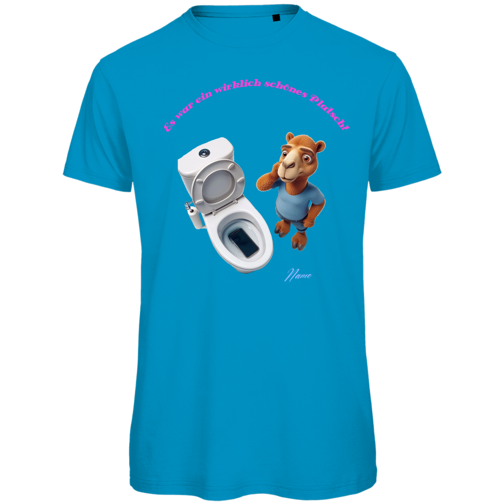 Modell Niko * Elnika Herren Bio T-Shirt * Handy im Klo