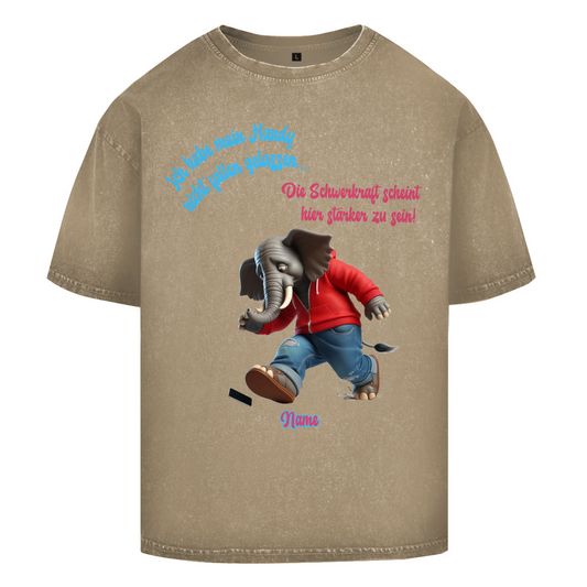 Modell Karsten * Elnika Oversize Washed T-Shirt * Schwerkraft