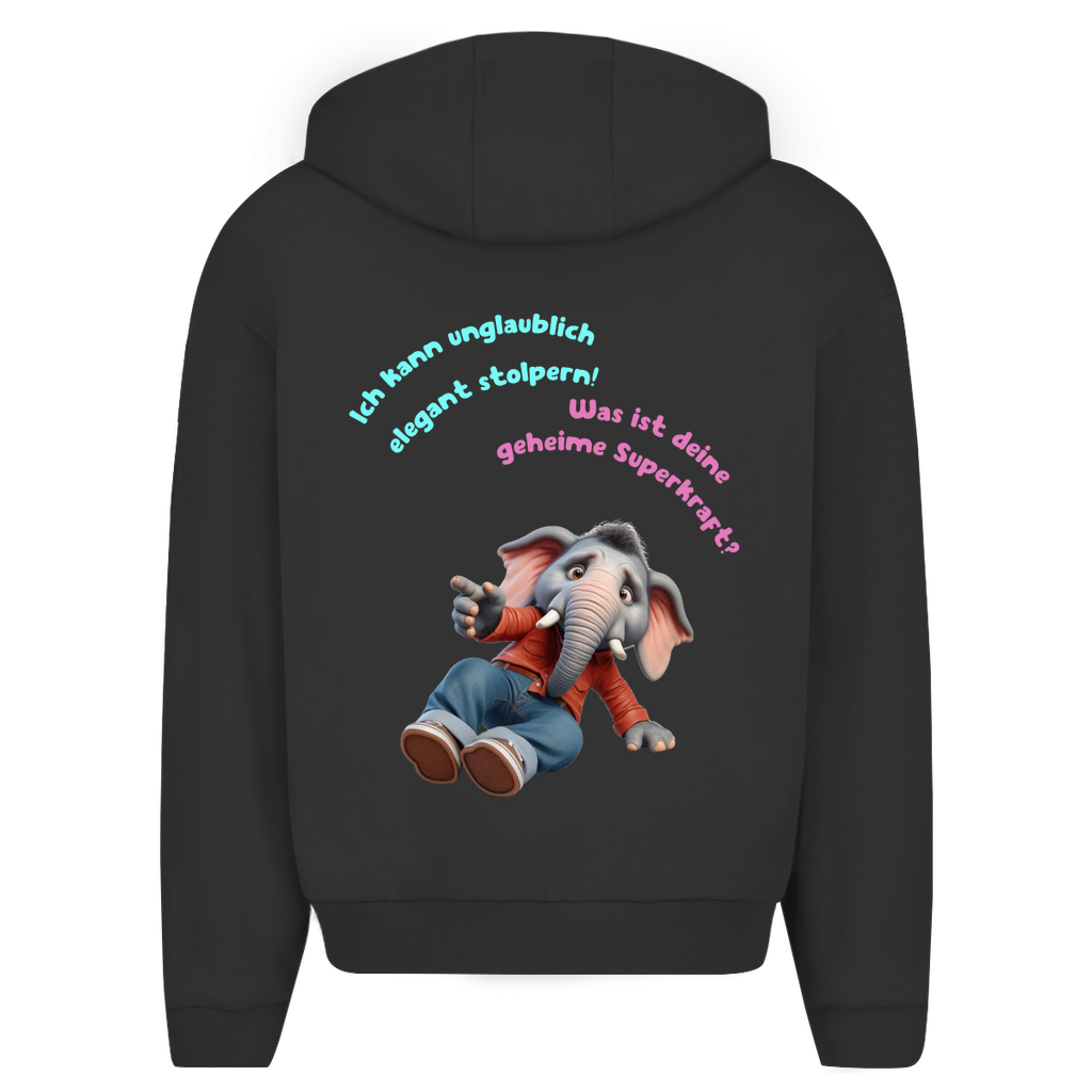 Modell Erna * Elnika Oversize Zipper Hoodie * Elegant Stolpern