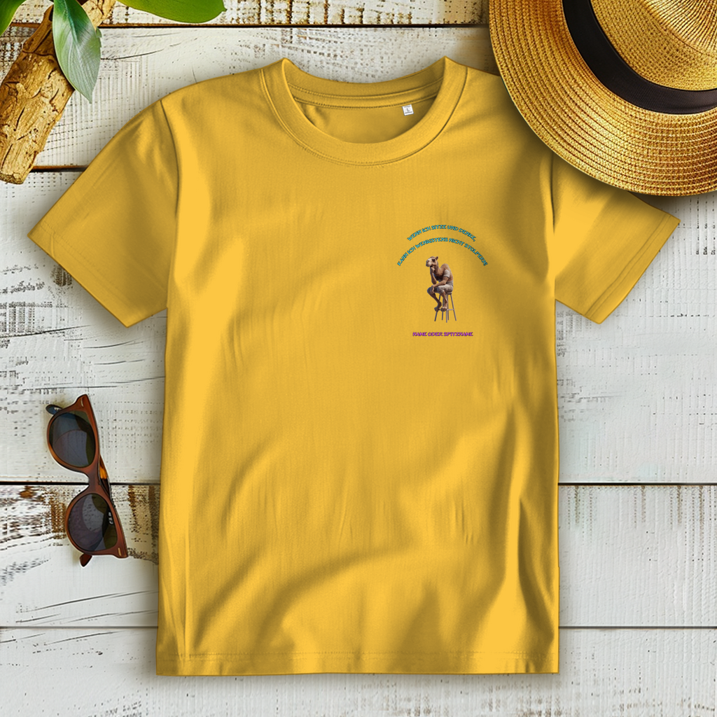 Modell Elfriede * Elnika Damen Bio T-Shirt * Denkerpose