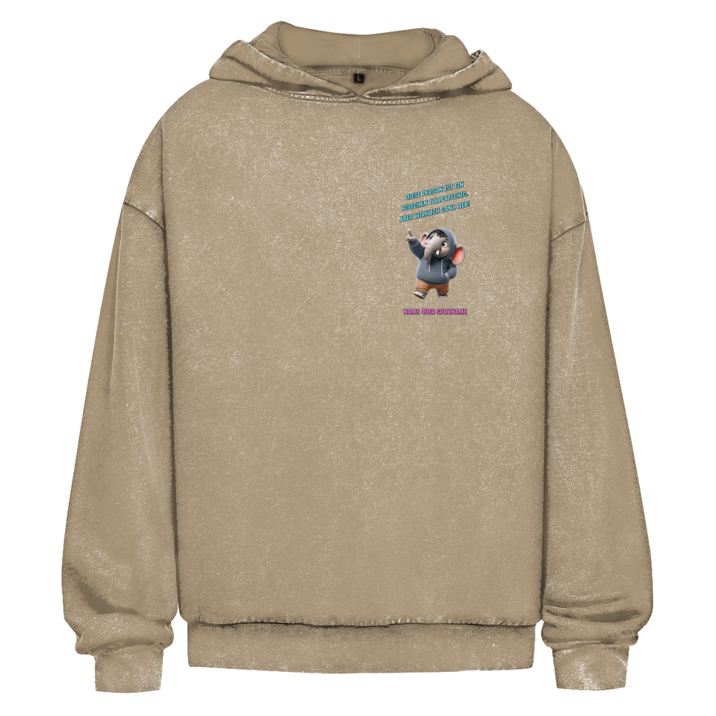 Modell Nicole * Elnika Oversize Washed Hoodie * Tollpatschig aber lieb
