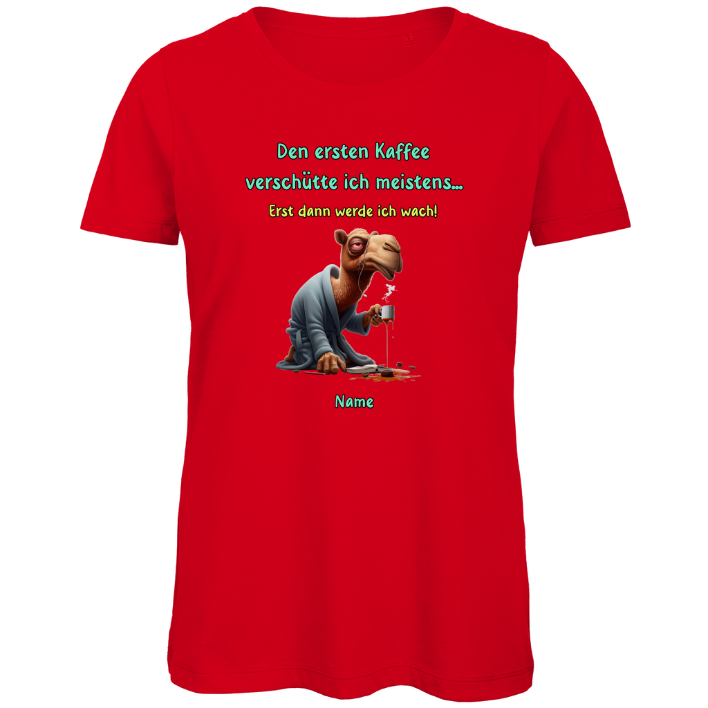 Modell Elfriede * Elnika Damen Bio T-Shirt * Kaffee