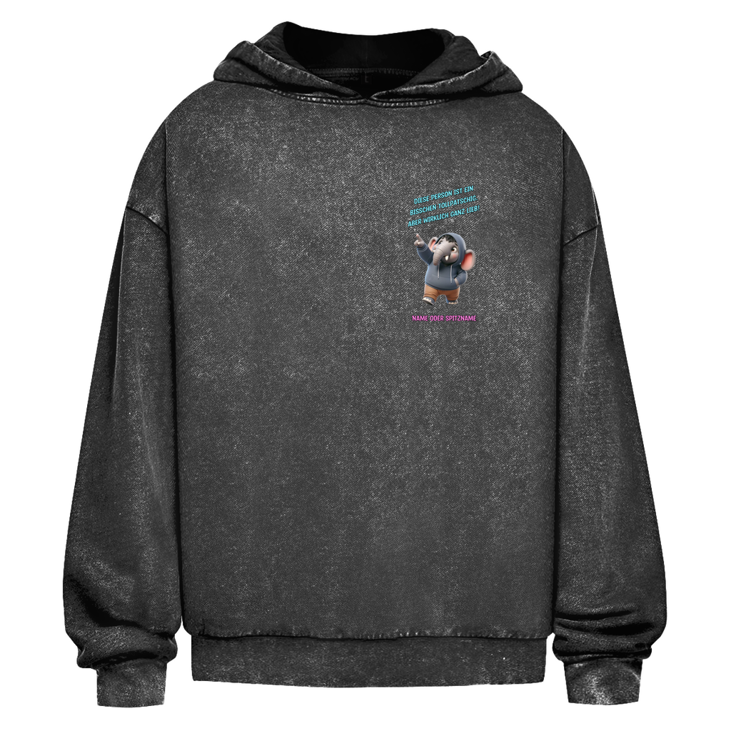 Modell Nicole * Elnika Oversize Washed Hoodie * Tollpatschig aber lieb