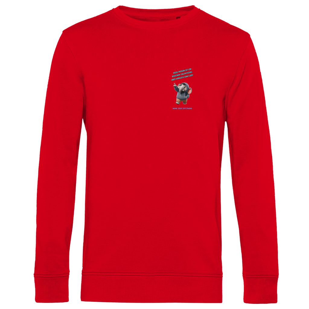 Modell Karl * Elnika Herren Bio Sweatshirt * Tollpatschig aber lieb