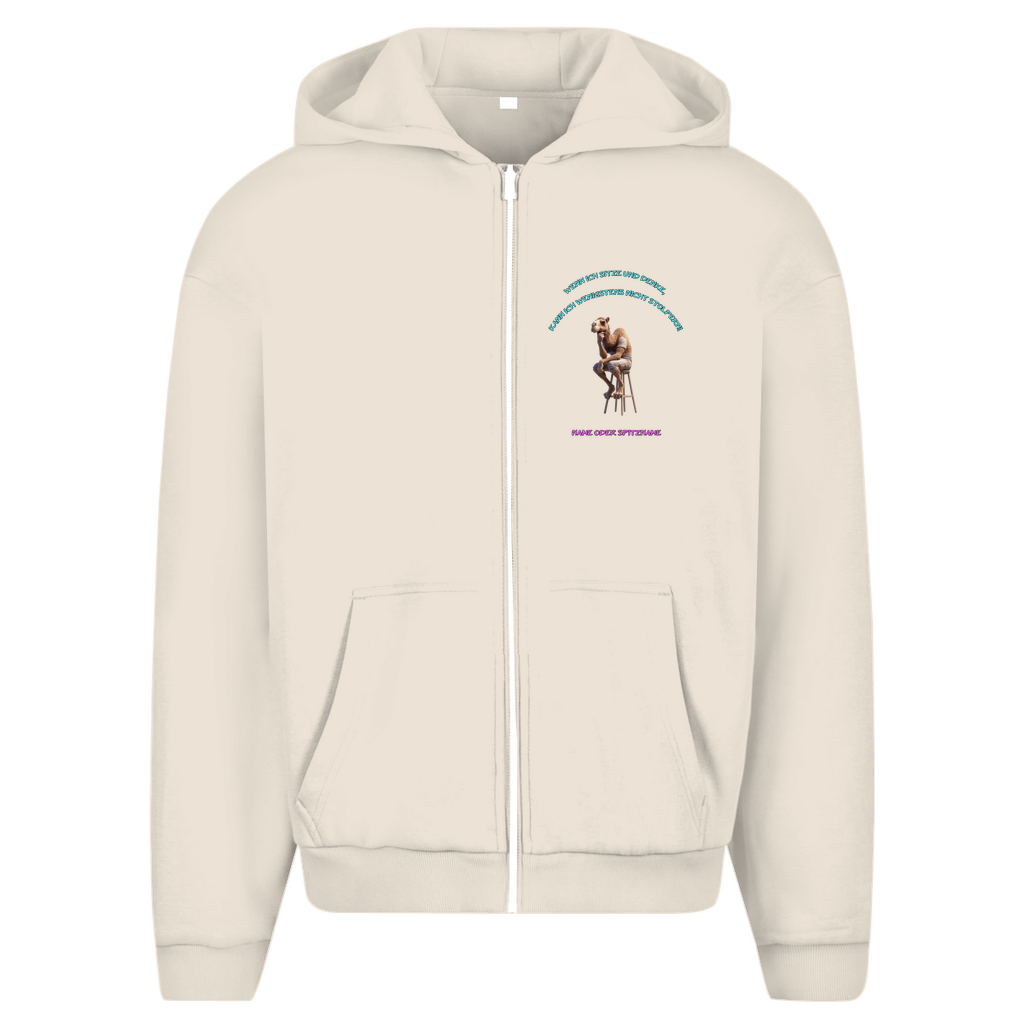 Modell Erna  * Elnika Oversize Zipper Hoodie  * Denkerpose