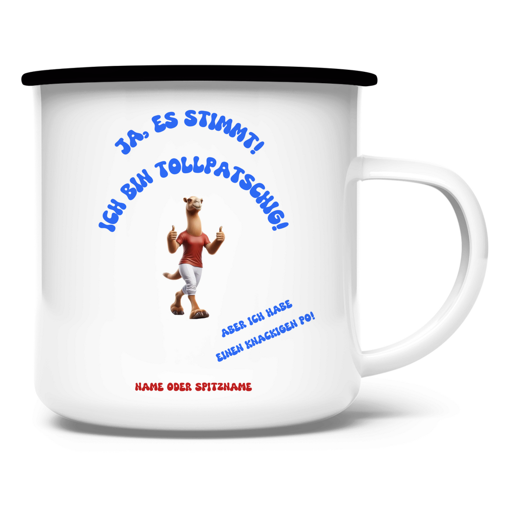 Elnika Emaille Tasse * knackiger Po