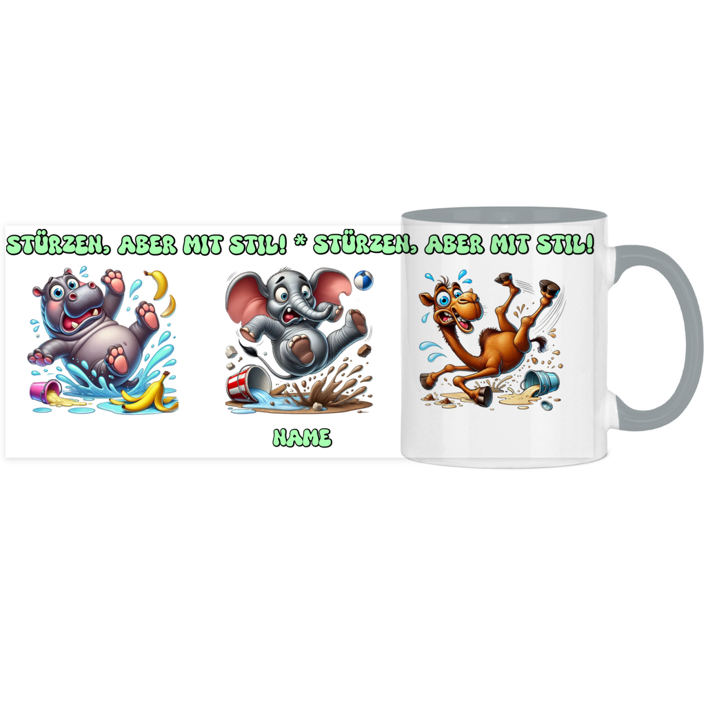 Elnika Panorama Tasse zweifarbig - Stürzen, aber mit Stil!