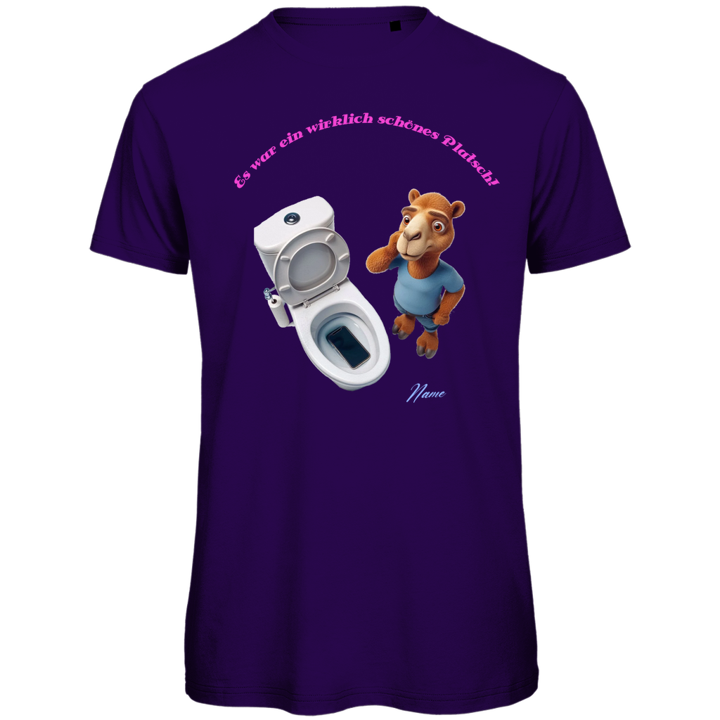 Modell Niko * Elnika Herren Bio T-Shirt * Handy im Klo