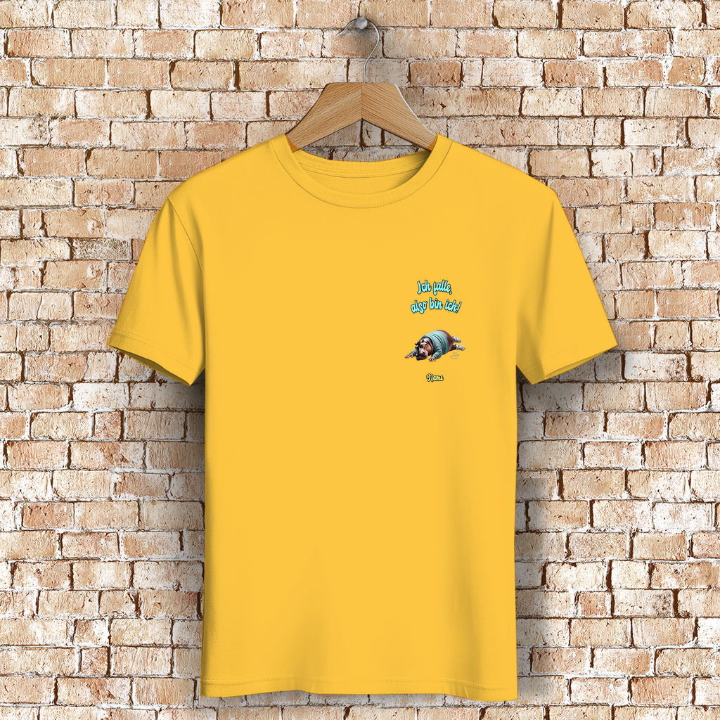 Modell Niko * Elnika Herren Bio T-Shirt * Ich falle, also bin ich!