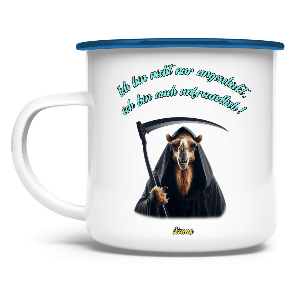 Elnika Emaille Tasse * Unfreundlich
