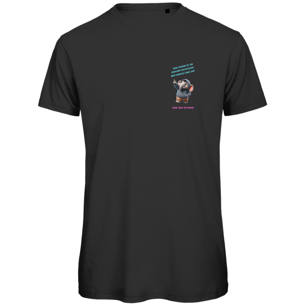 Modell Niko * Elnika Herren Bio T-Shirt * Tollpatschig aber lieb