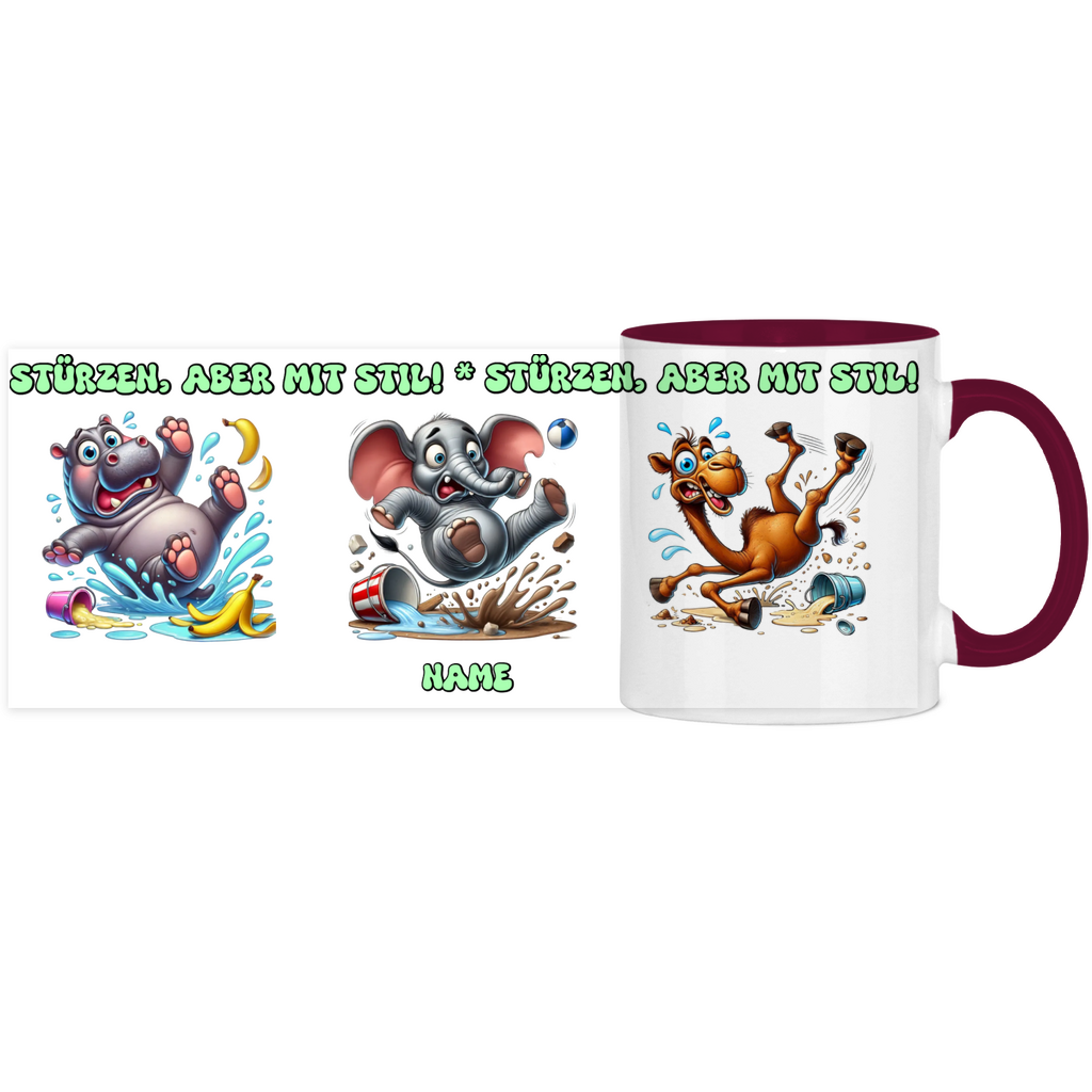 Elnika Panorama Tasse zweifarbig - Stürzen, aber mit Stil!
