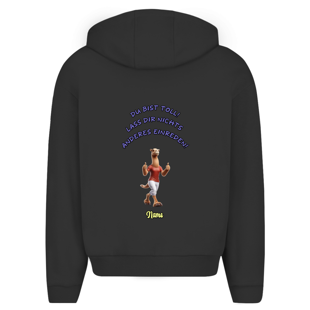 Modell Erna * Elnika Oversize Zipper Hoodie * Du bist toll