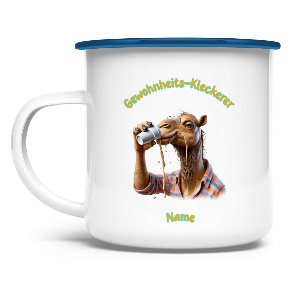 Elnika Emaille Tasse * Gewohnheits-Kleckerer