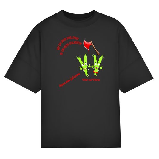 Modell Niklas - Elnika Oversize Bio T-Shirt - Nur ein toter Schlachter