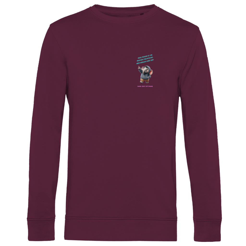 Modell Karl * Elnika Herren Bio Sweatshirt * Tollpatschig aber lieb