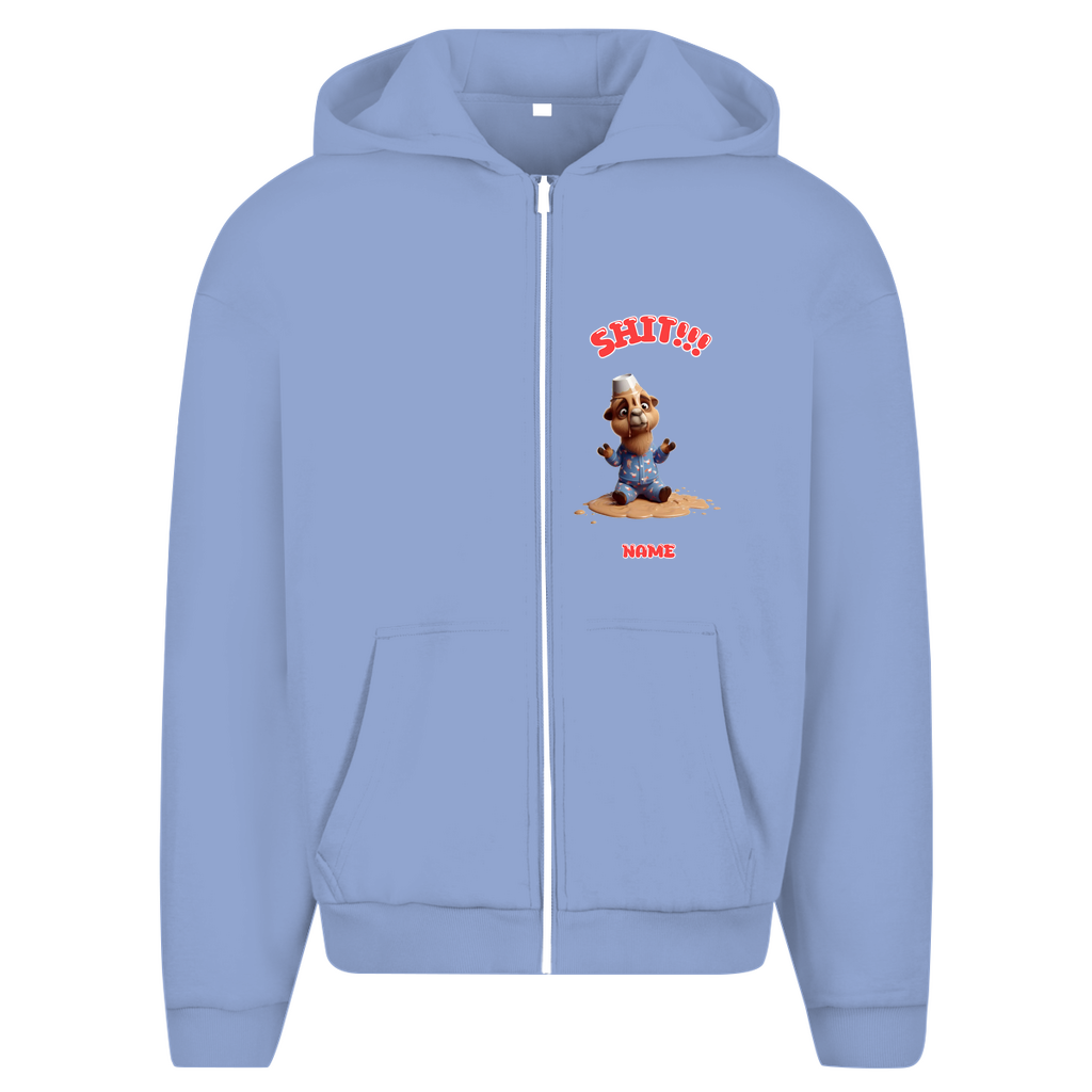 Modell Erna * Elnika Oversize Zipper Hoodie * Shit!