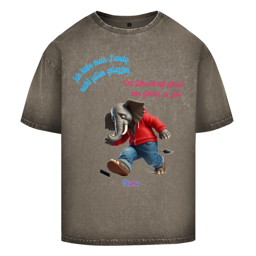 Modell Karsten * Elnika Oversize Washed T-Shirt * Schwerkraft