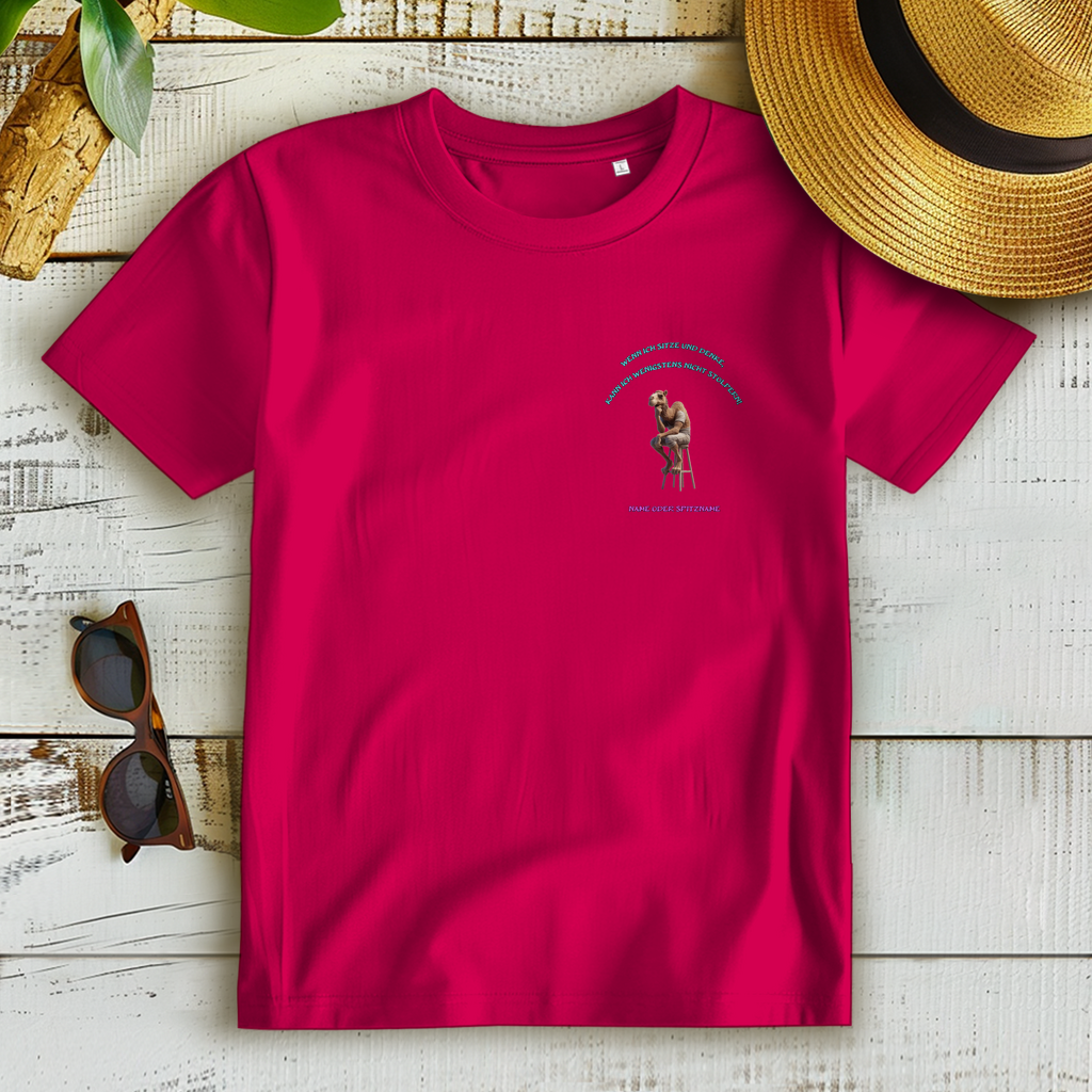 Modell Elfriede * Elnika Damen Bio T-Shirt * Denkerpose