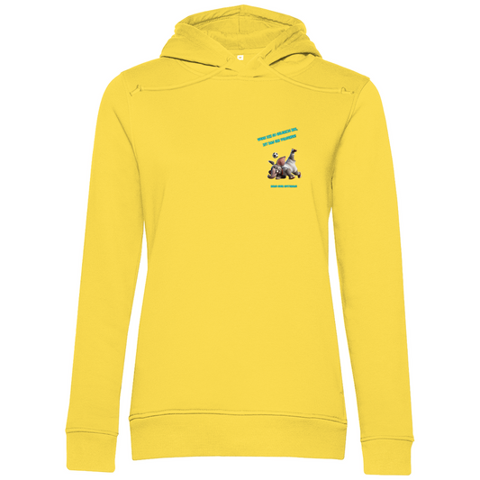 Modell Elvira  * Damen Bio Hoodie  * Fussball
