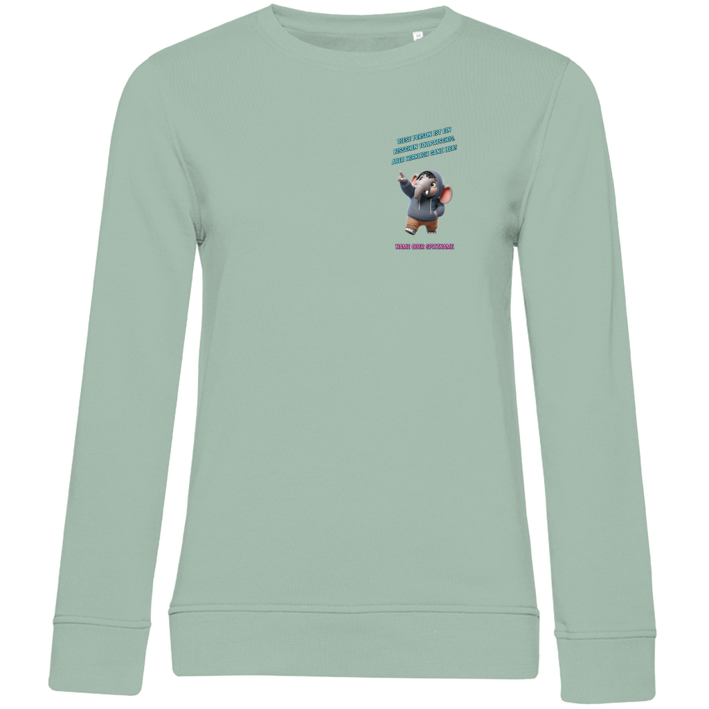 Modell Katharina - Elnika Damen Bio Sweatshirt - Tollpatschig aber lieb