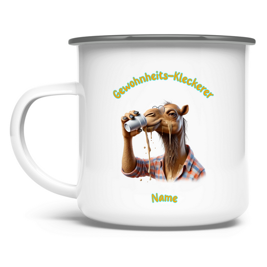 Elnika Emaille Tasse * Gewohnheits-Kleckerer