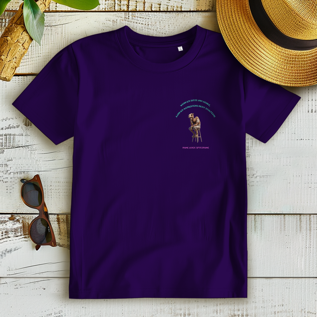 Modell Elfriede * Elnika Damen Bio T-Shirt * Denkerpose