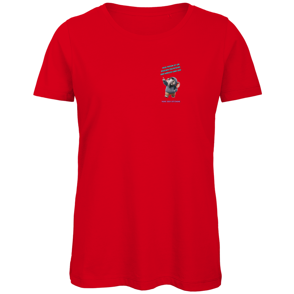 Modell Elfriede - Elnika Damen Bio T-Shirt - Tollpatschig aber lieb