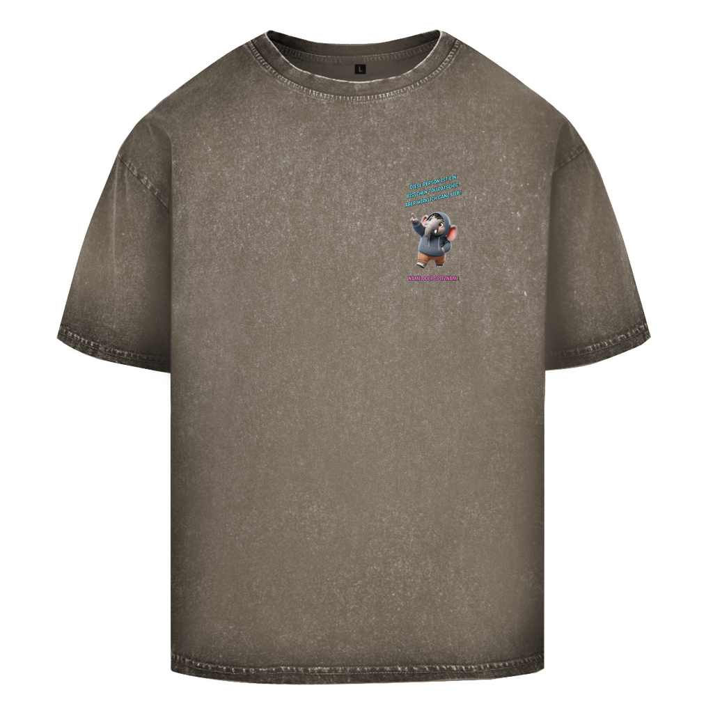 Modell Karsten * Elnika Oversize Washed T-Shirt * Tollpatschig aber lieb