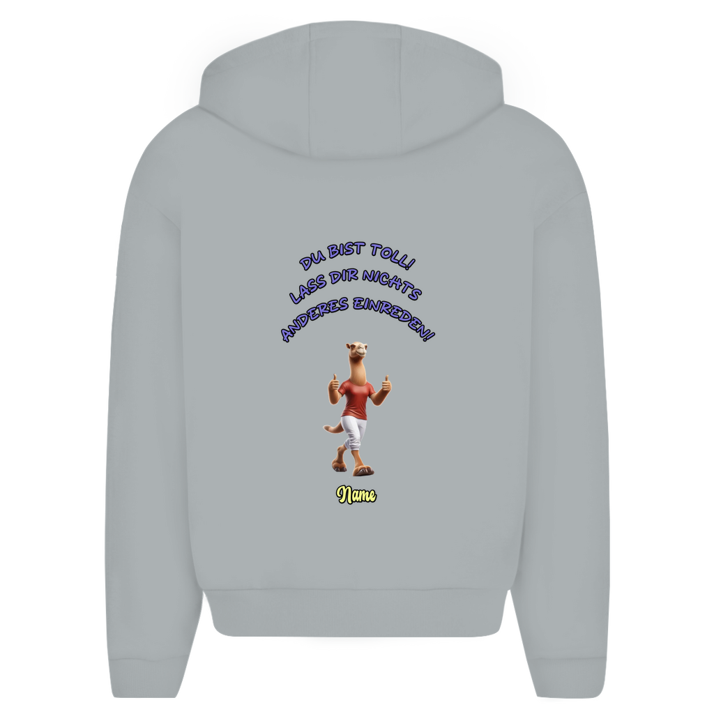 Modell Erna * Elnika Oversize Zipper Hoodie * Du bist toll