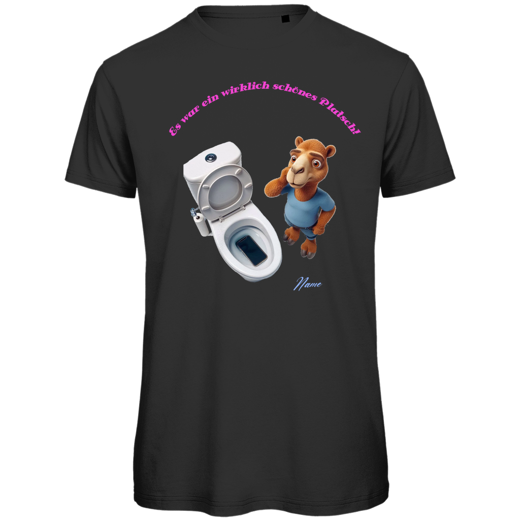 Modell Niko * Elnika Herren Bio T-Shirt * Handy im Klo
