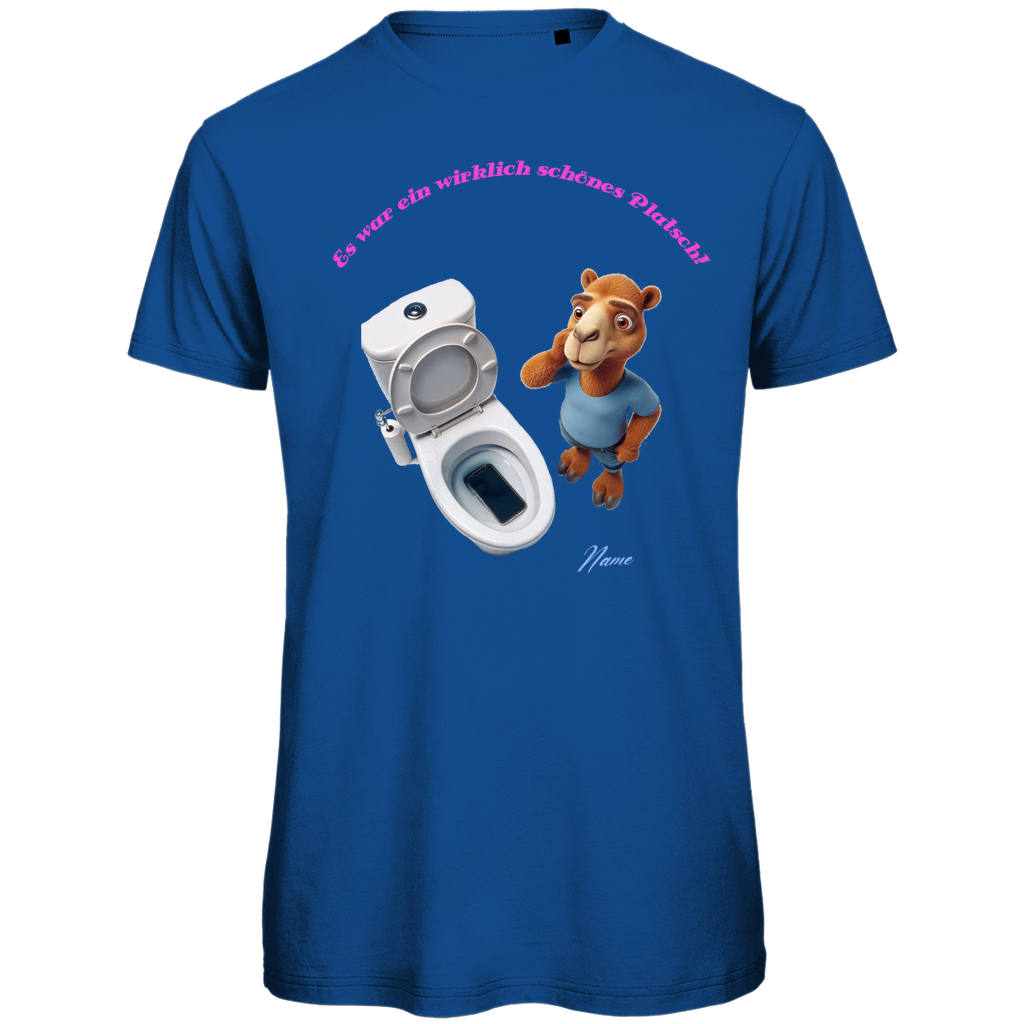 Modell Niko * Elnika Herren Bio T-Shirt * Handy im Klo