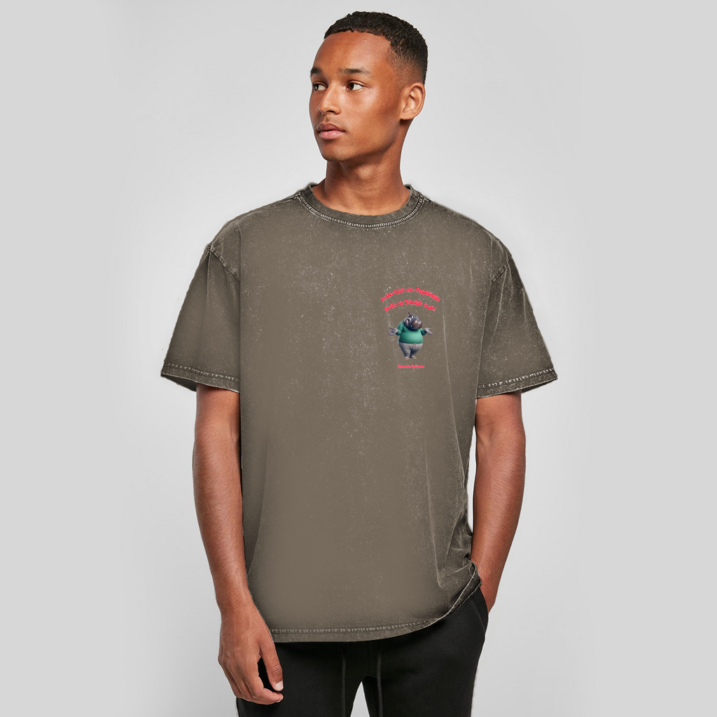 Modell Karsten * Oversize Washed T-Shirt * Stolz ein Tollpatsch zu sein