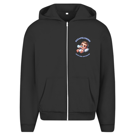 Modell Erna - Elnika Oversize Zipper Hoodie - Sojamilchbubi