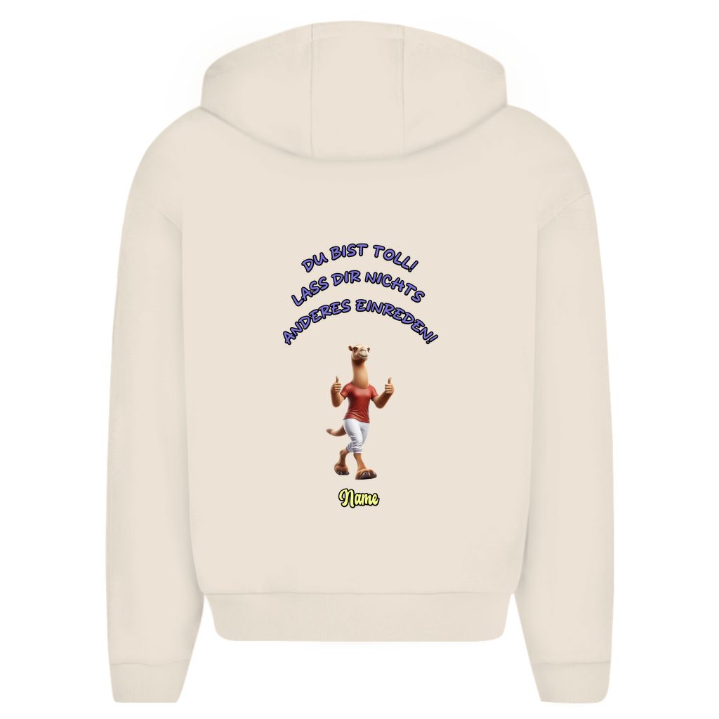 Modell Erna * Elnika Oversize Zipper Hoodie * Du bist toll