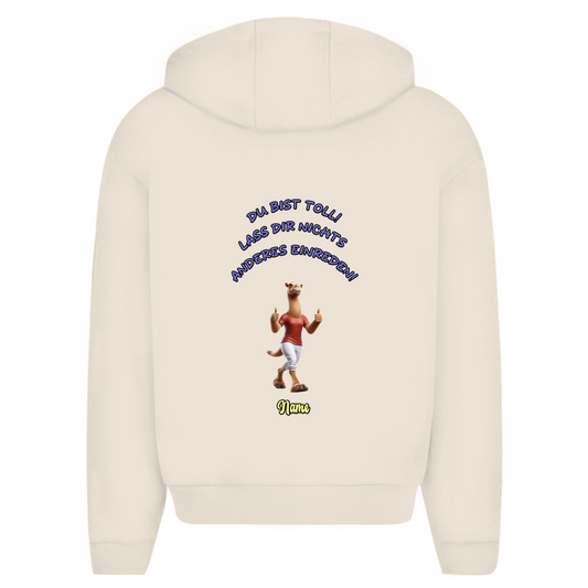 Modell Erna * Elnika Oversize Zipper Hoodie * Du bist toll