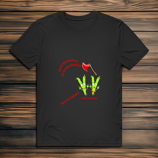 Modell Niko - Elnika Herren  Bio T-Shirt - Nur ein toter Schlachter