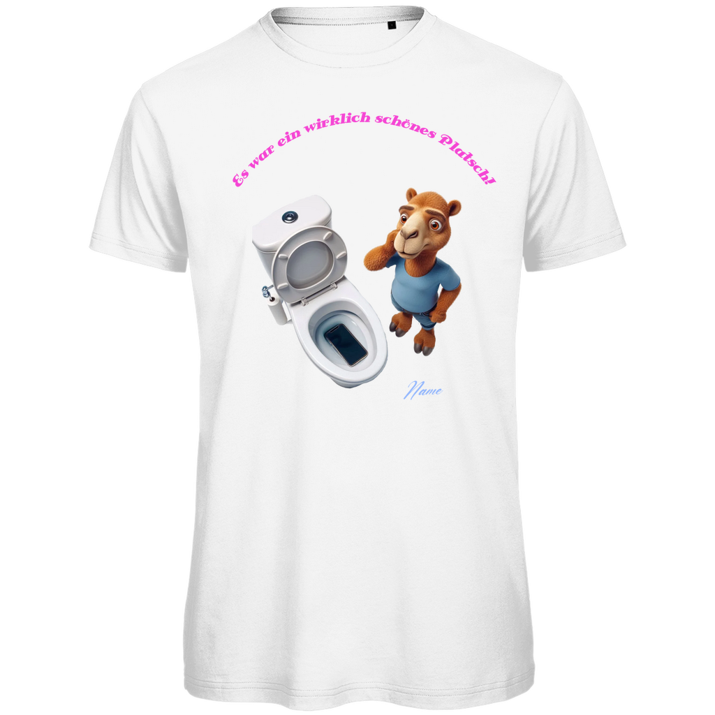 Modell Niko * Elnika Herren Bio T-Shirt * Handy im Klo